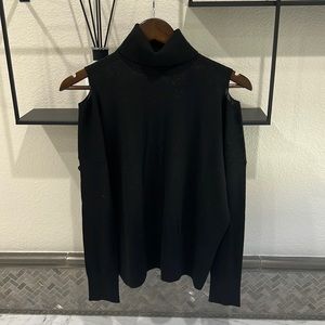 Black Turtleneck Cashmere Sweater Size S